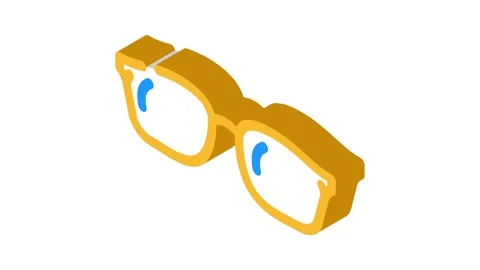 Optical glasses optical isometric icon animation Stock Footage 327295876