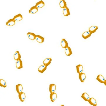 Optical glasses optical isometric icon seamless pattern イラスト素材