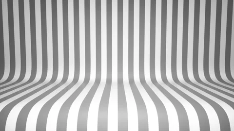 Optical grey and white stripes stage 3d rendering animation Stock Footage 305488917