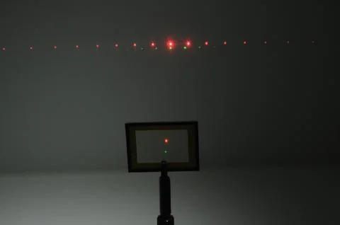 Optical grid causes interference in two laser beams. Stock Photos