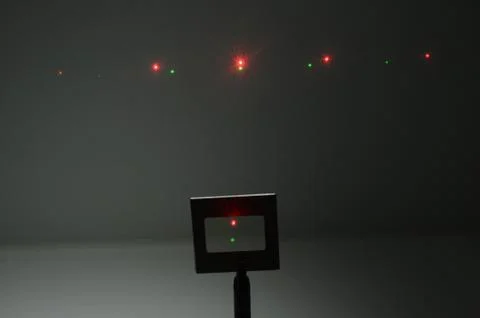 Optical grid causes interference in two laser beams Stock Photos