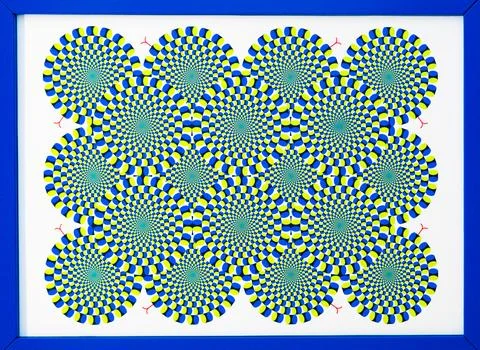 Optical illusion. 3d abstract background, geometric circle Foto stock