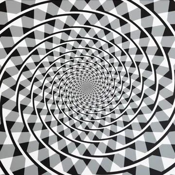 Optical illusion. 3d abstract background, geometric circle Foto stock
