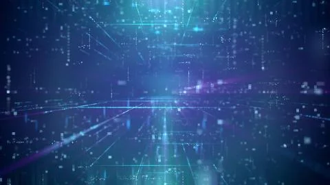 Optical illusion 3d illustration of an innovative technology cyberspace chann Stock Illustration
