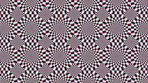 Optical Illusion Background. Spin Circles Seamless Pattern Illustrazione stock