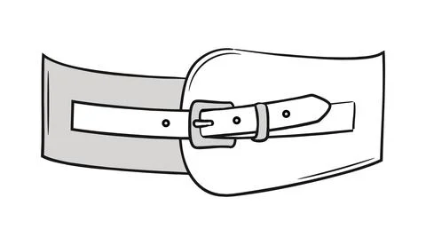 Optical illusion of belt drawing. Vector illustration Illustrazione stock