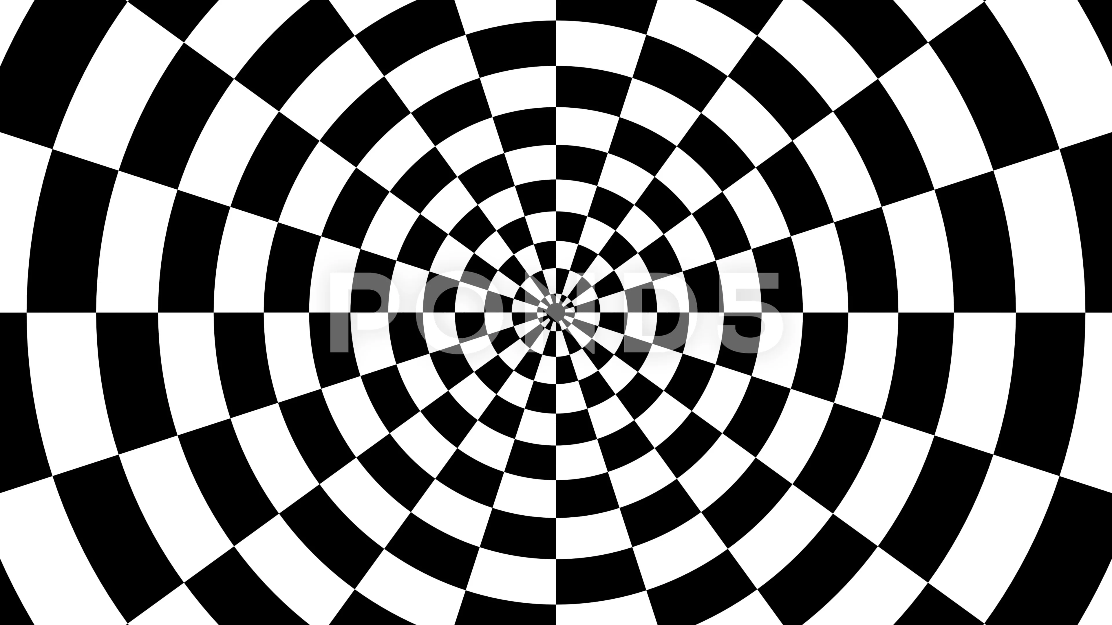 Optical illusion black and white checker, Stock Video