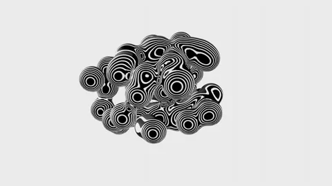 Optical illusion black and white ball abstract animation. 4K movie. Stock Footage 167856356