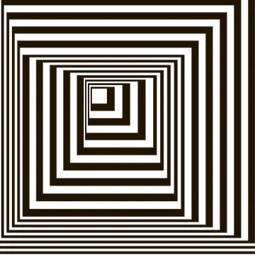 Optical illusion, black and white design, vector Stock Illustration