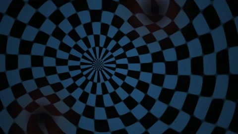 Optical illusion blue black squares pattern. Stock Footage 334675095