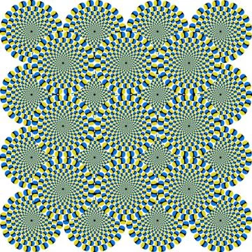 Optical illusion circles Stock Illustration