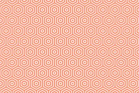 Optical illusion concentric hexagons containing dot geometric pattern Stock Illustration