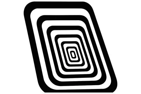 Optical illusion of concentric rectangles creating depth Stock Illustration
