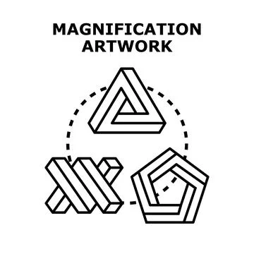 Optical illusion concept with impossible geometric shapes Stock Illustration