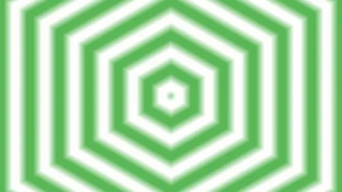An optical illusion created with concentric green hexagons. The pattern cre.. Stock Footage 305119611