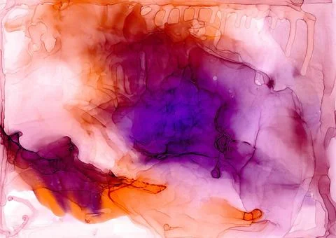 Optical illusion of deep blue dip among violet-orange elevations Stock Illustration