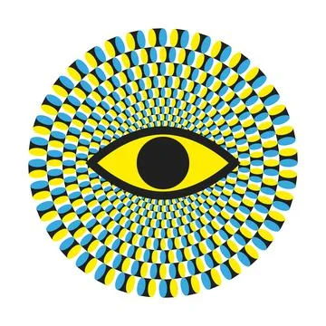 Optical illusion Design with eyes. Stock-Illustration