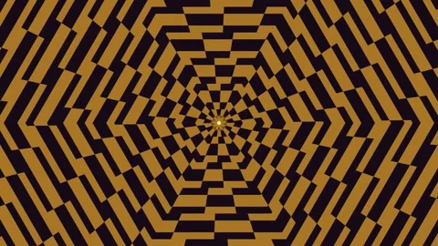 Optical illusion design with geometric patterns in black Stock-Footage 339518938