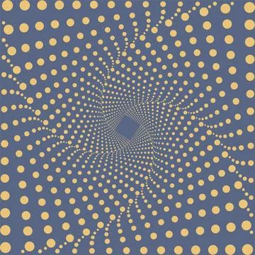 Optical illusion. Dotted abstract background. Geometric art wallpaper. Trendy 스톡 일러스트