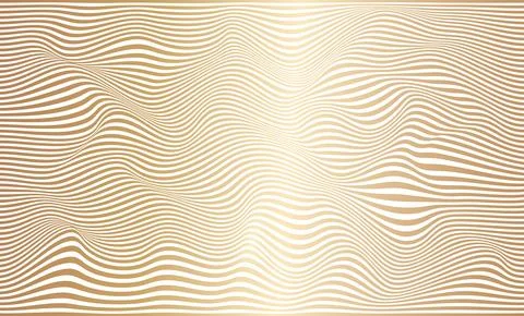 Optical Illusion Effect. Dynamic texture with wavy lines. Abstract background Illustrazione stock