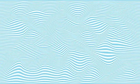 Optical Illusion Effect. Dynamic texture with wavy lines. Abstract background Stock Illustration