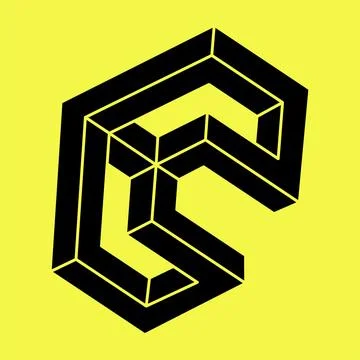 Optical illusion figure. Impossible object. Line geometric shapes. Stock Illustration