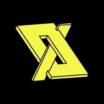 Optical illusion figure. Impossible objects. Line geometric shapes. Optical art Illustrazione stock