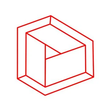 Optical illusion figure. Impossible shapes. Sacred geometry. Abstract eternal Stock Illustration