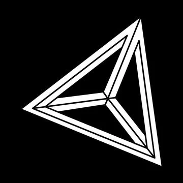 Optical illusion figure. Impossible shapes. Abstract eternal geometric object イラスト素材