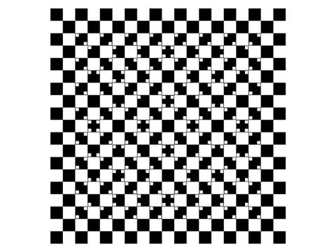 Optical illusion formed geometric pattern Stock Illustration