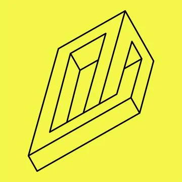 Optical illusion, geometric figure. Vector illustration. Stock Illustration