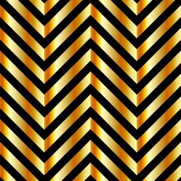 Optical illusion with gold bars and zig zag lines Stock Illustration