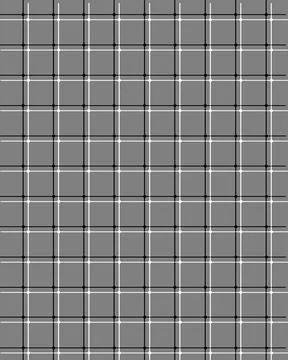 Optical illusion grid pattern with intersecting black and white lines on a .. Stock Illustration