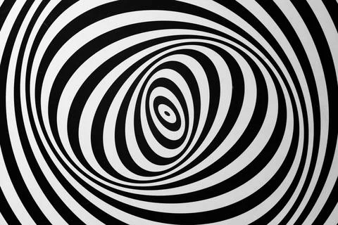 Optical illusion horizontal background. Abstract curves, geometric effect. Foto stock