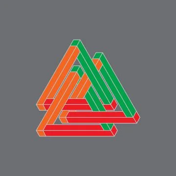 Optical Illusion, impossible geometry Stock Illustration