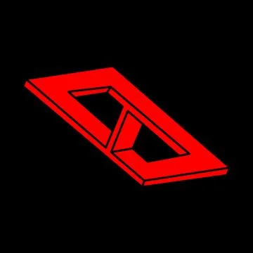 Optical illusion. Impossible shape vector. Logo. Optical art objects. Geometric Stock Illustration