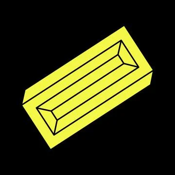 Optical illusion. Impossible shapes. Linear infinite object. Abstract eternal Stock Illustration