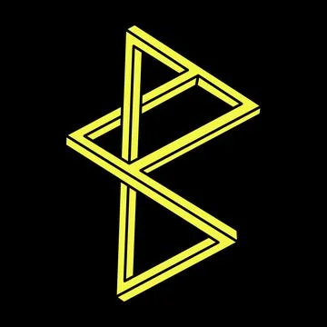 Optical illusion. Impossible shapes. Linear infinite object. Abstract eternal Stock Illustration