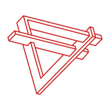 Optical illusion. Impossible shapes vector. Optical art objects. Geometric Stock Illustration