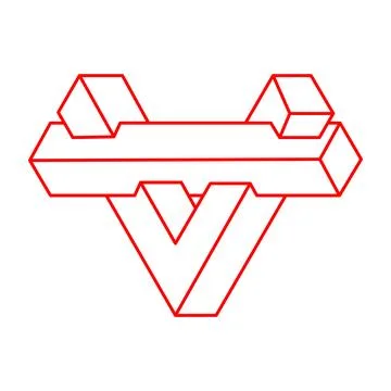 Optical illusion. Impossible shapes vector. Optical art objects. Geometric 스톡 일러스트