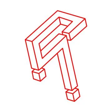 Optical illusion. Impossible shapes vector. Logo. Optical art objects. Geometric 스톡 일러스트