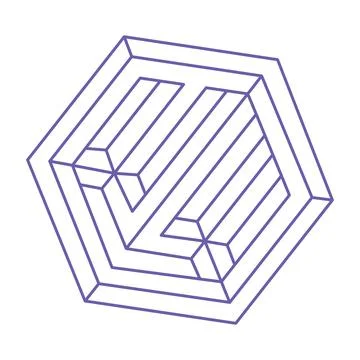 Optical illusion. Impossible shapes vector. Optical art object. Geometric Stock Illustration