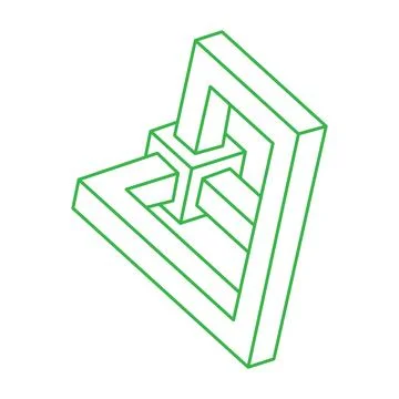 Optical illusion. Impossible shapes vector. Optical art objects. Logo. Geometric 스톡 일러스트