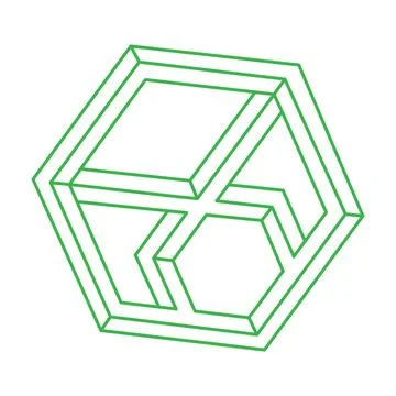 Optical illusion. Impossible shapes vector. Logo. Optical art objects. Geometric 스톡 일러스트