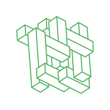 Optical illusion. Impossible shapes vector. Optical art objects. Logo. Geometric 스톡 일러스트