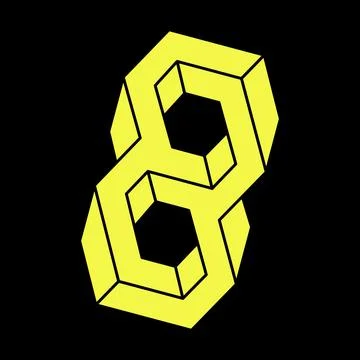 Optical illusion. Impossible shapes, vector. Escher paradox. Optical art object Stock Illustration