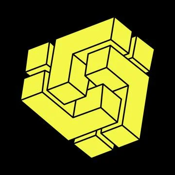 Optical illusion. Impossible shapes vector. Escher style. Optical art object Stock Illustration