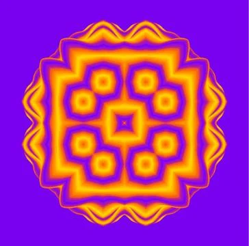 Optical illusion lines background. Abstract 3d purple and yellow illusions. EPS Illustrazione stock