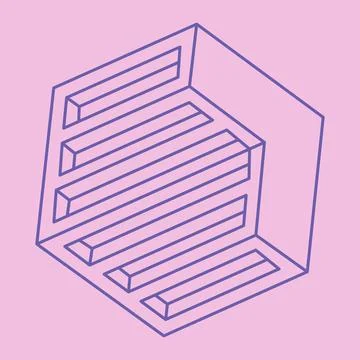 Optical illusion logo. Impossible shape vector. Optical art objects. Geometric Stock Illustration