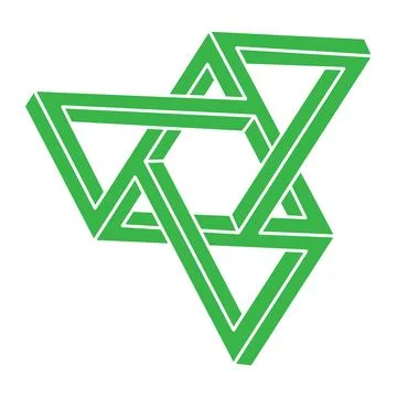 Optical illusion logo. Impossible shape vector. Optical art objects. Geometric 스톡 일러스트